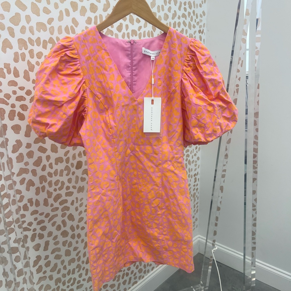 Endless Rose Pink Orange Leopard Dress